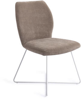 Eetkamerstoel 'Ikata' Cross White, kleur Mocha Mist