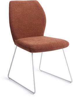 Eetkamerstoel 'Ikata' Slide White, kleur Cosy Copper