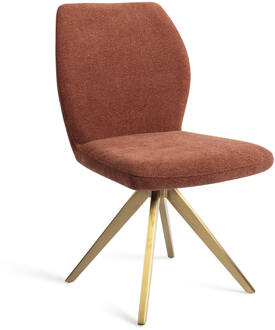 Eetkamerstoel 'Ikata' Turn Gold, Draaibaar, kleur Cosy Copper