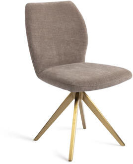 Eetkamerstoel 'Ikata' Turn Gold, Draaibaar, kleur Mocha Mist