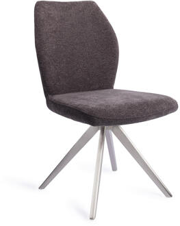 Eetkamerstoel 'Ikata' Turn Steel, Draaibaar, kleur Almost Black