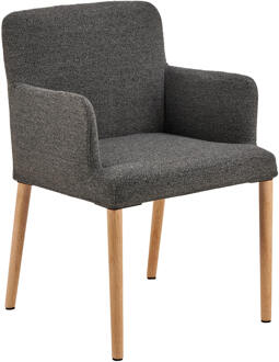 Eetkamerstoel 'Jeris' Bouclé, kleur Antraciet