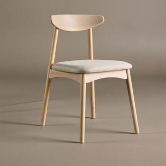 Eetkamerstoel 'Keneta' Eiken, kleur Beige/Whitewash