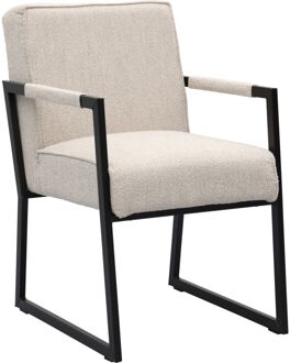 Eetkamerstoel Kenzo met metalen armleuning