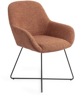 Eetkamerstoel 'Kushi' Cross Black, kleur Amber Autumn