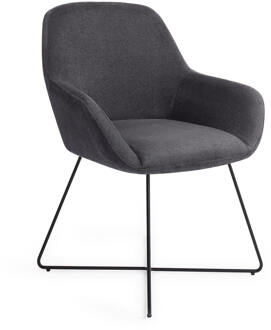 Eetkamerstoel 'Kushi' Cross Black, kleur Black-Out