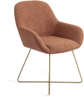 Eetkamerstoel 'Kushi' Cross Gold, kleur Amber Autumn