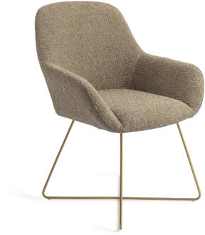 Eetkamerstoel 'Kushi' Cross Gold, kleur Moss Meadow