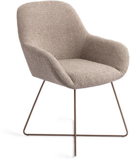 Eetkamerstoel 'Kushi' Cross Rose, kleur Stone Haze