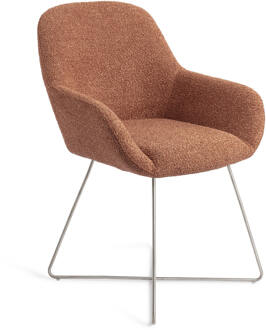 Eetkamerstoel 'Kushi' Cross Steel, kleur Amber Autumn