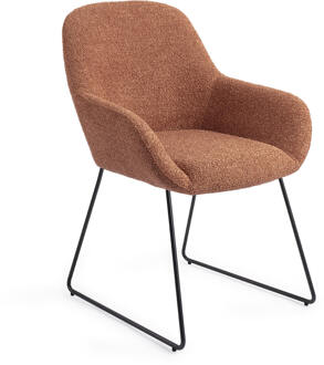 Eetkamerstoel 'Kushi' Slide Black, kleur Amber Autumn