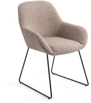 Eetkamerstoel 'Kushi' Slide Black, kleur Stone Haze