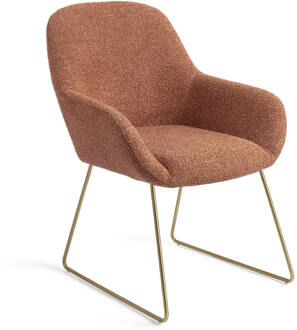 Eetkamerstoel 'Kushi' Slide Gold, kleur Amber Autumn