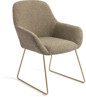 Eetkamerstoel 'Kushi' Slide Gold, kleur Moss Meadow