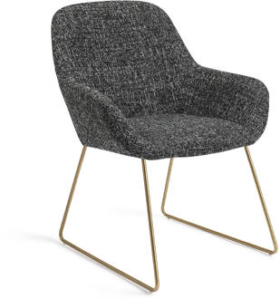 Eetkamerstoel 'Kushi' Slide Gold, kleur Skyfall