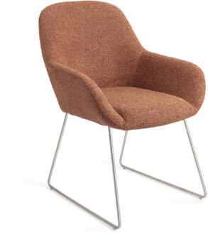 Eetkamerstoel 'Kushi' Slide Steel, kleur Amber Autumn
