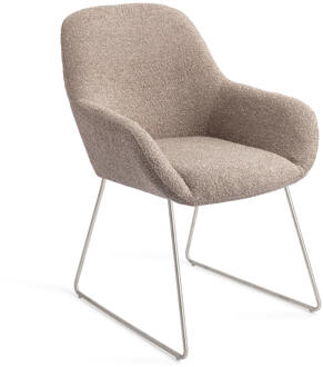 Eetkamerstoel 'Kushi' Slide Steel, kleur Stone Haze
