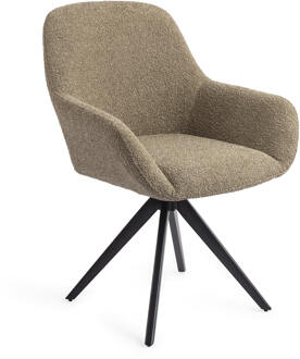Eetkamerstoel 'Kushi' Turn Black, Draaibaar, kleur Moss Meadow
