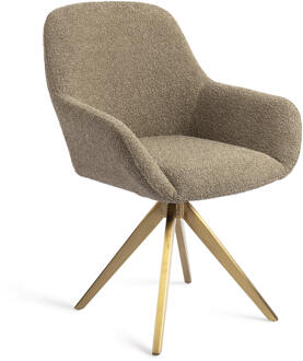 Eetkamerstoel 'Kushi' Turn Gold, Draaibaar, kleur Moss Meadow