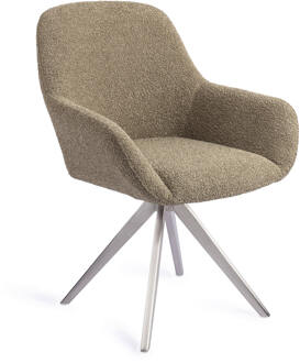 Eetkamerstoel 'Kushi' Turn Steel, Draaibaar, kleur Moss Meadow