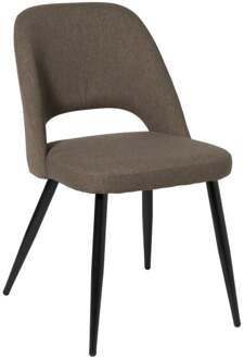 Eetkamerstoel Leonardo - bruin - 82.5x61.5x48.5 cm