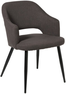 Eetkamerstoel Leonardo met armleuning - grijs - 81x62.5x56 cm