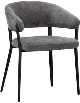 Eetkamerstoel Liv - Antraciet - Stof - Grijs - 58x59x77 Cm