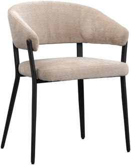 Eetkamerstoel Liv - Caramel - Stof - Bruin - 58x59x77 Cm