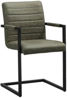 Eetkamerstoel Lizzy - Met Armleuningen - Polyester - Groen