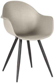 Eetkamerstoel Luca - Sand PP - Zwart Metaal Crème