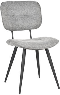 Eetkamerstoel Lux - Zinc Weave - Zwart Metaal Grijs