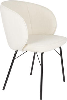 Eetkamerstoel 'Lysandra' Bouclé, kleur Off White
