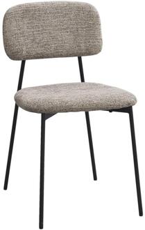 Eetkamerstoel Maud - Stof - Grijs - 48x44x78 Cm