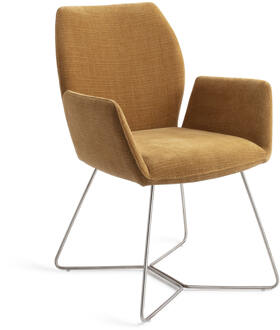 Eetkamerstoel 'Misaki' Beehive Steel, kleur Honey Harvest