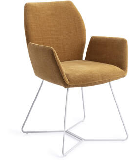 Eetkamerstoel 'Misaki' Beehive White, kleur Honey Harvest