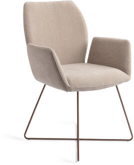 Eetkamerstoel 'Misaki' Cross Rose, kleur Sand Strand