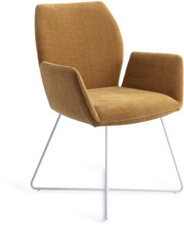 Eetkamerstoel 'Misaki' Cross White, kleur Honey Harvest