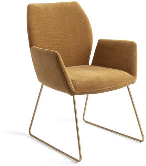 Eetkamerstoel 'Misaki' Slide Gold, kleur Honey Harvest
