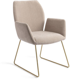 Eetkamerstoel 'Misaki' Slide Gold, kleur Sand Strand