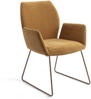 Eetkamerstoel 'Misaki' Slide Rose, kleur Honey Harvest