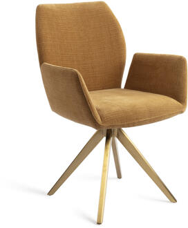 Eetkamerstoel 'Misaki' Turn Gold, Draaibaar, kleur Honey Harvest