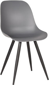 Eetkamerstoel Monza - Antraciet PP - Zwart Metaal Grijs