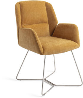 Eetkamerstoel 'Myoko' Beehive Steel, kleur El Dorado