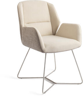 Eetkamerstoel 'Myoko' Beehive Steel, kleur Sandy Hill