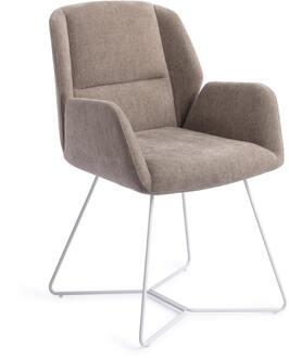 Eetkamerstoel 'Myoko' Beehive White, kleur Greystones