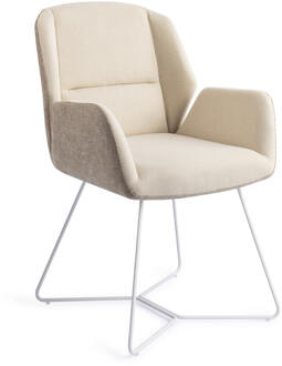 Eetkamerstoel 'Myoko' Beehive White, kleur Sandy Hill