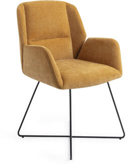 Eetkamerstoel 'Myoko' Cross Black, kleur El Dorado