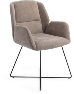 Eetkamerstoel 'Myoko' Cross Black, kleur Greystones