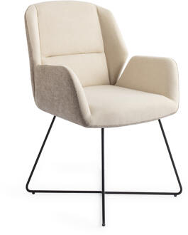 Eetkamerstoel 'Myoko' Cross Black, kleur Sandy Hill