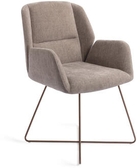 Eetkamerstoel 'Myoko' Cross Rose, kleur Greystones